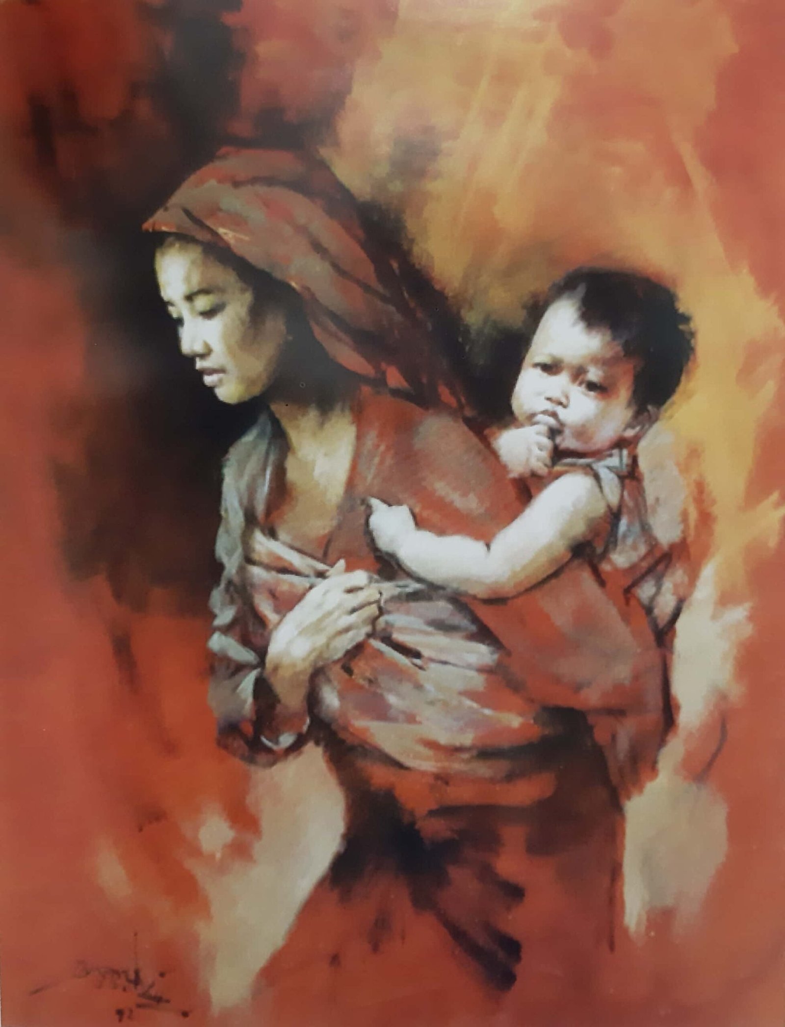 Lukisan Ibu dan Anak Karya Basuki Abdullah